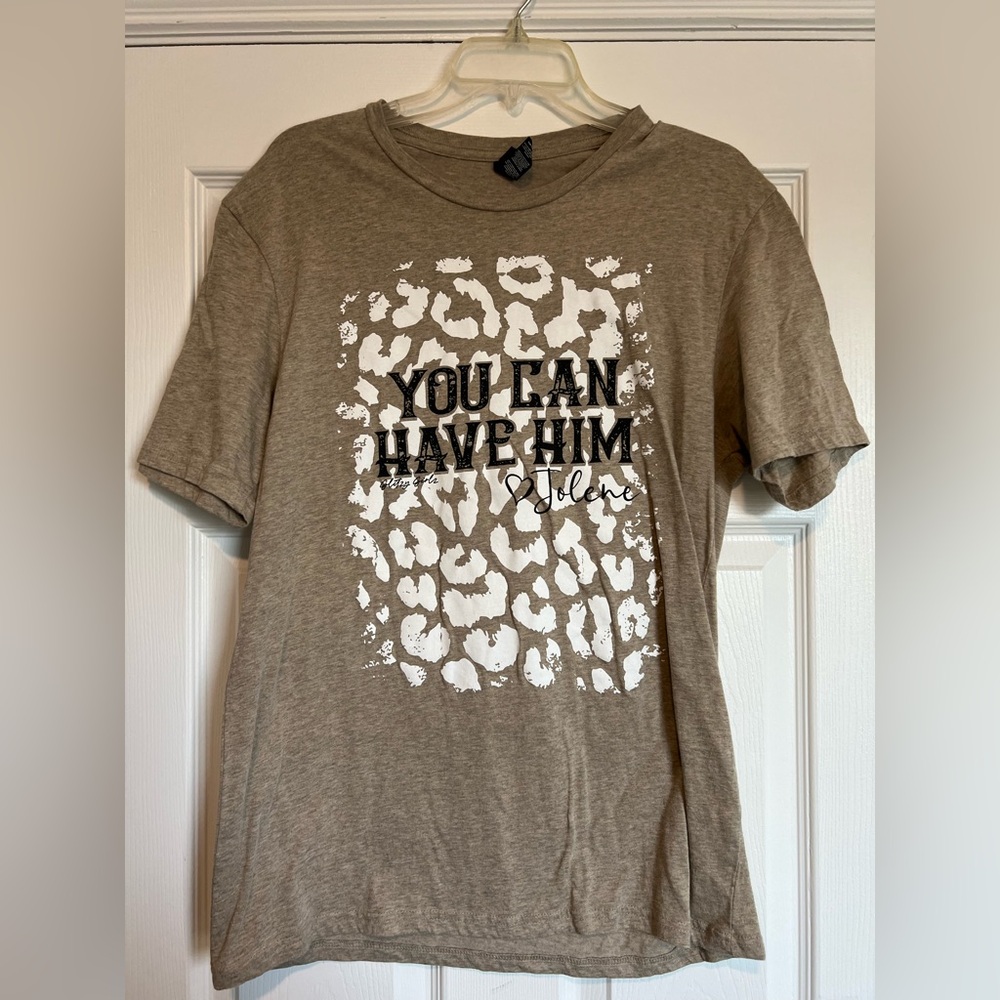 Size medium Glitzy girls Dolly Parton Jolene shirt.  You can have him.  -Jolene